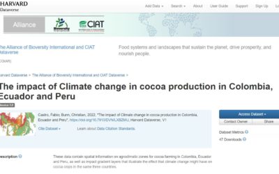 The impact of Climate change in cocoa production in Colombia, Ecuador and Peru